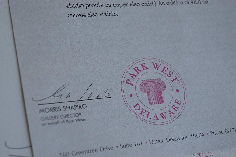 Numbered and Signed Thomas Kinkade Offset Lithograph