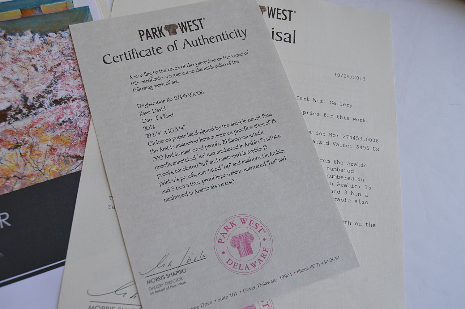 Numbered and Signed David Najar Giclee on Paper