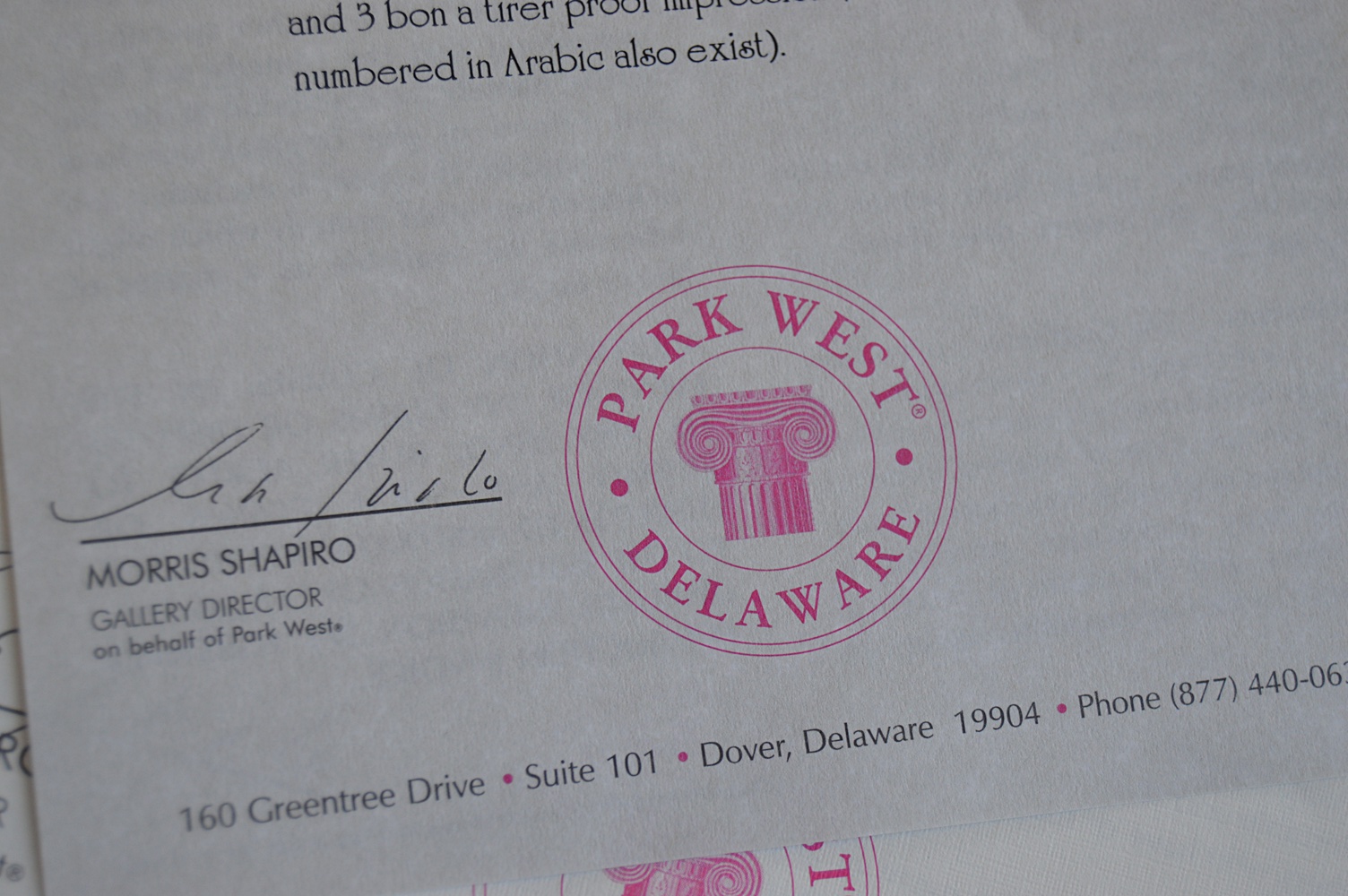 Numbered and Signed David Najar Giclee on Paper