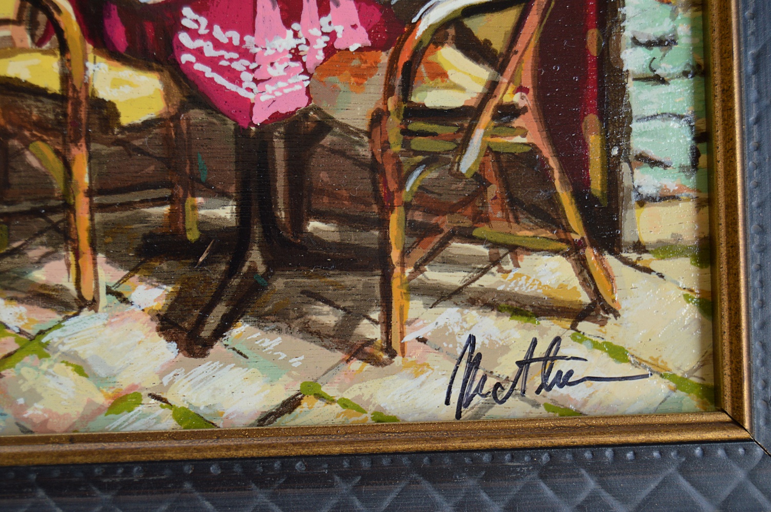 Signed Embellished Seriagraph on Board by Anatoly Metlan