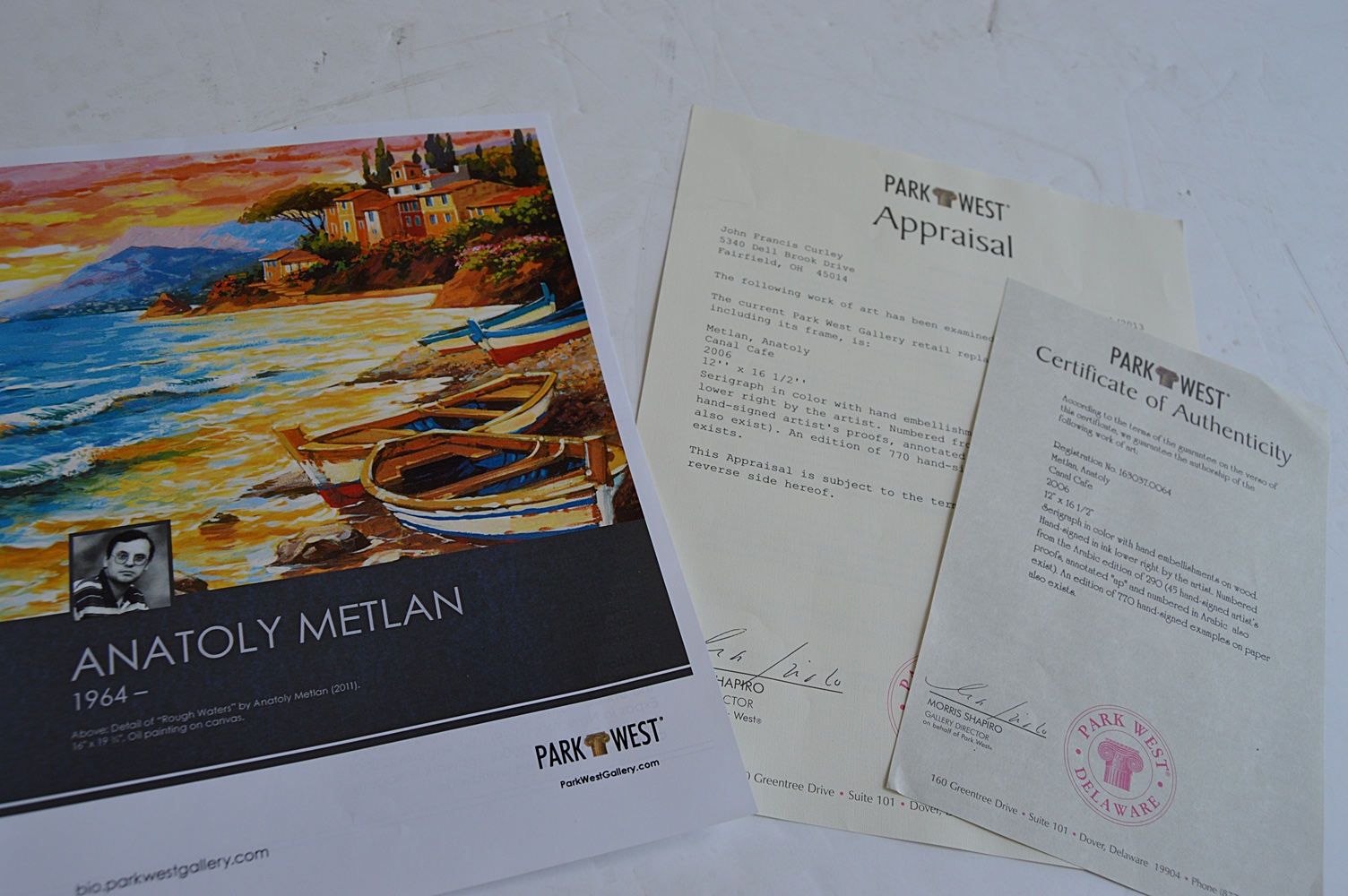 Signed Embellished Seriagraph on Board by Anatoly Metlan