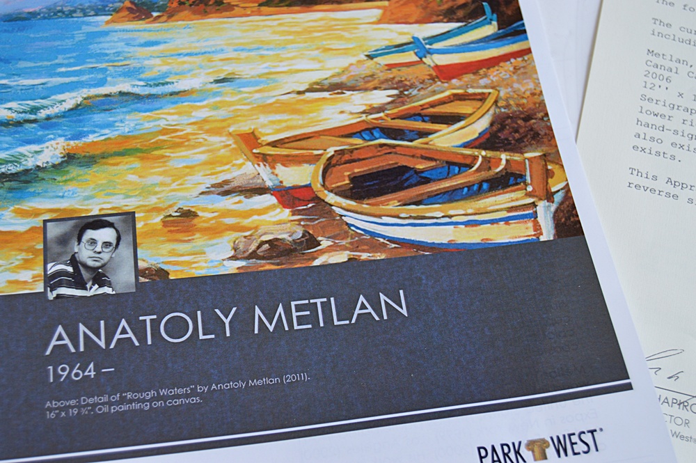 Signed Embellished Seriagraph on Board by Anatoly Metlan