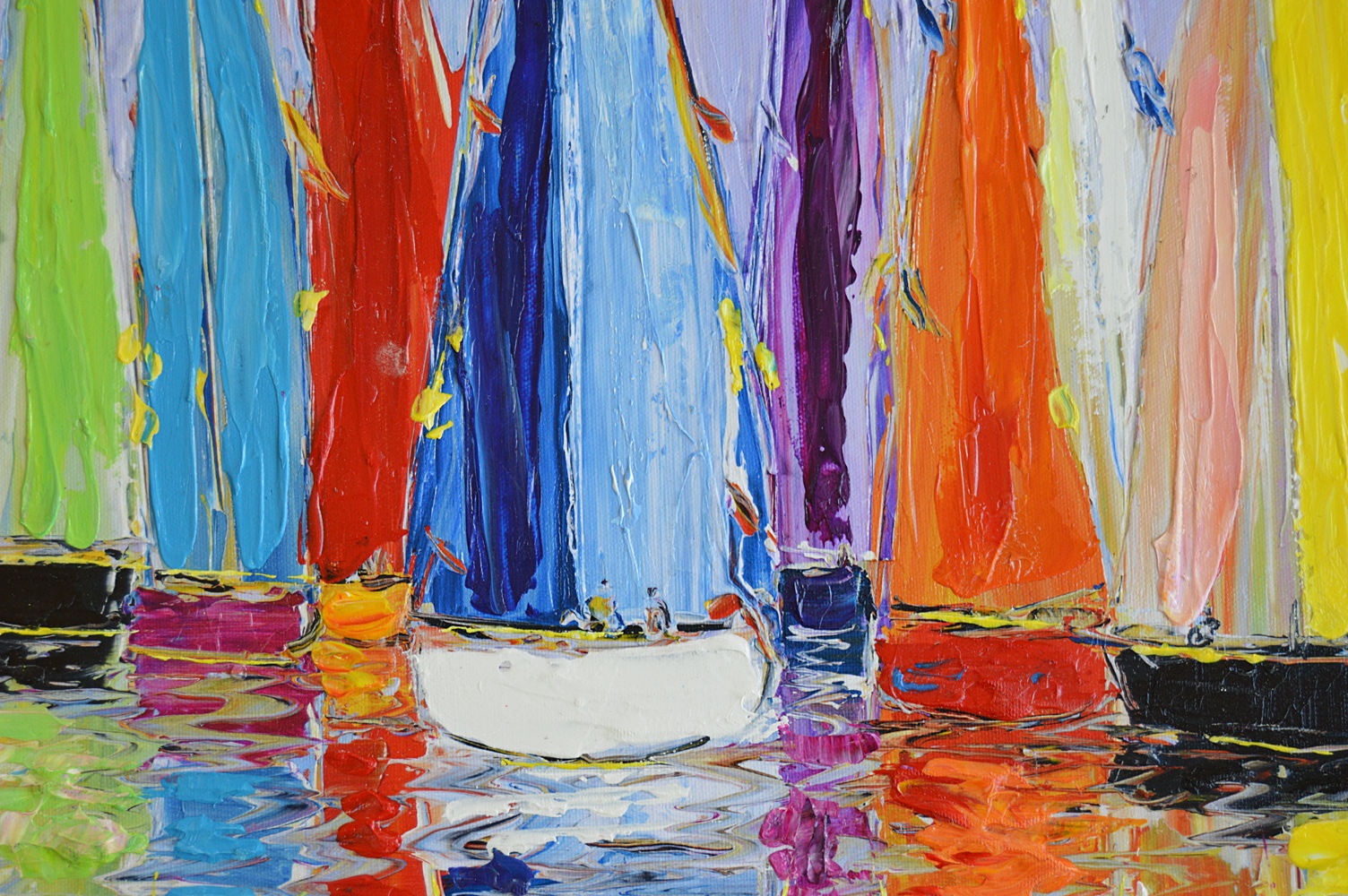 Numbered and Signed Embellished Giclee on Canvas by Duaiv