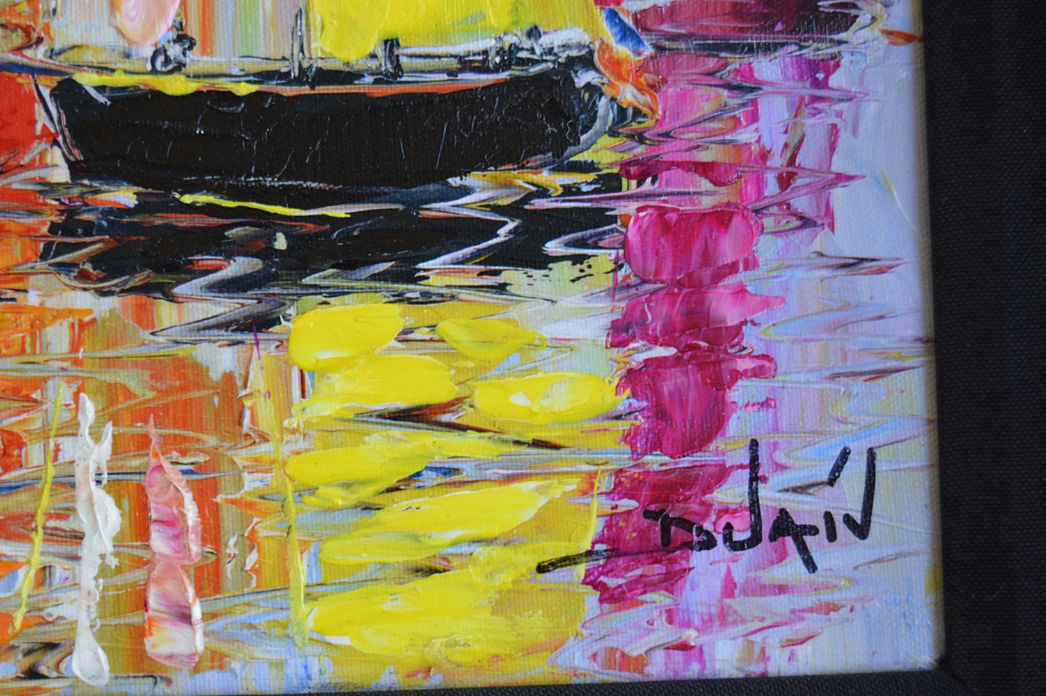 Numbered and Signed Embellished Giclee on Canvas by Duaiv