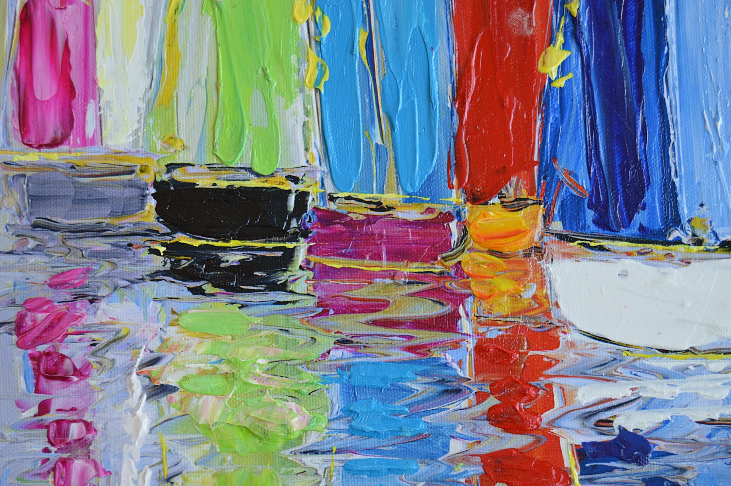 Numbered and Signed Embellished Giclee on Canvas by Duaiv