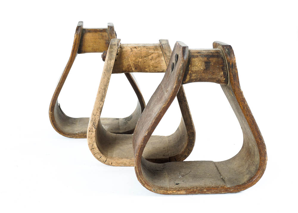 Vintage Wooden Riding Stirrup Assortment