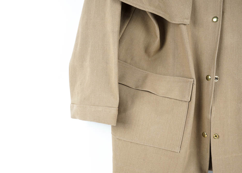 Western Style Short Canvas Duster for Reenactment