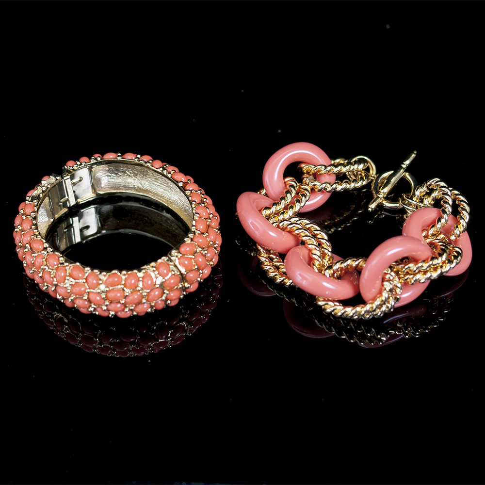 Coral Color Studded Bracelets