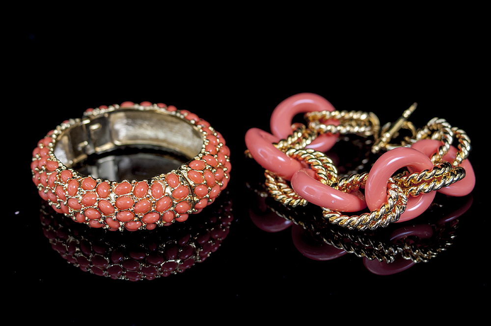 Coral Color Studded Bracelets