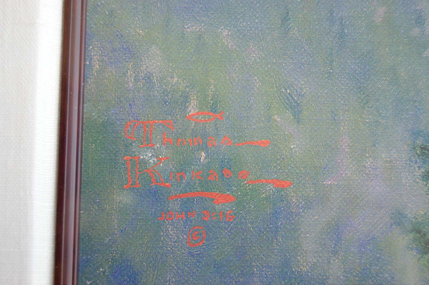 Numbered and Matrix-Signed Thomas Kinkade Offset Lithograph