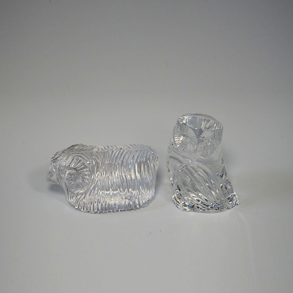 Two Waterford Crystal Paperweights