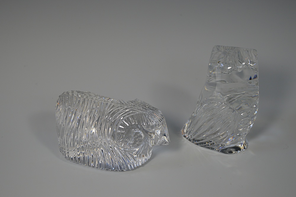 Two Waterford Crystal Paperweights
