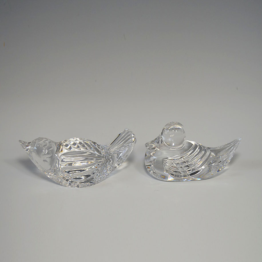 Two Waterford Crystal Paperweights