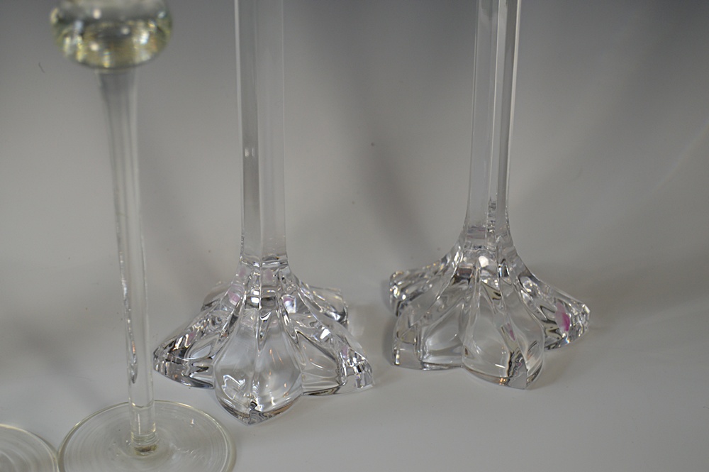 Group of Crystal Candleholders