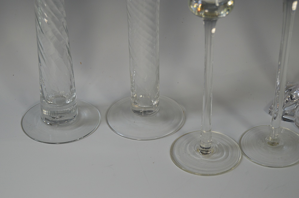 Group of Crystal Candleholders