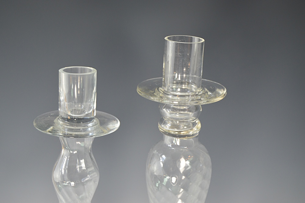Group of Crystal Candleholders