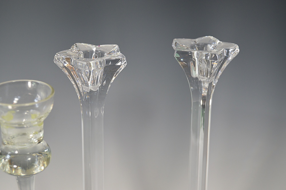 Group of Crystal Candleholders