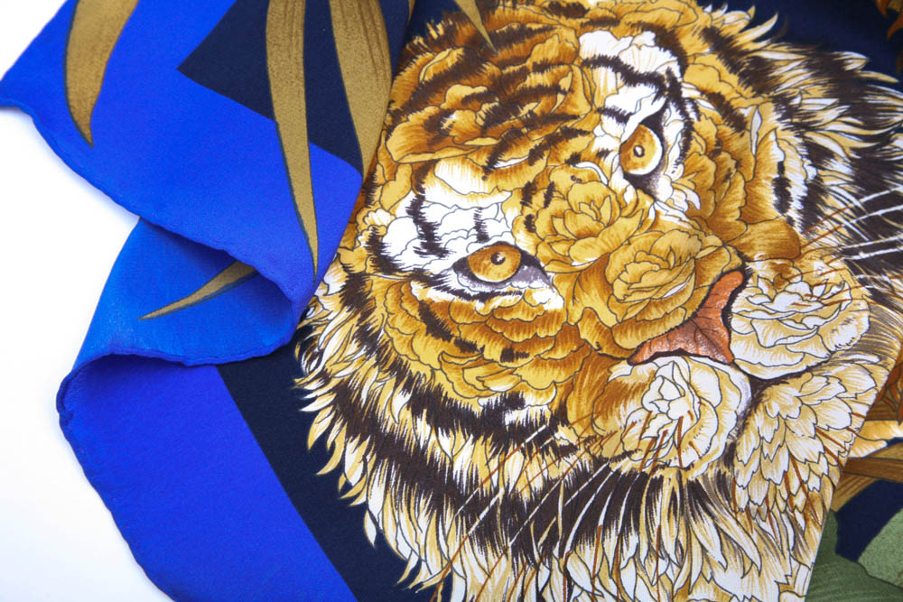 Pair of Vintage Ferragamo Silk Scarves