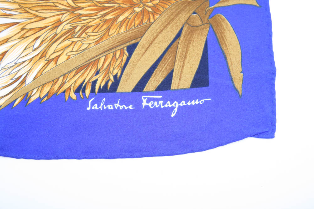 Pair of Vintage Ferragamo Silk Scarves