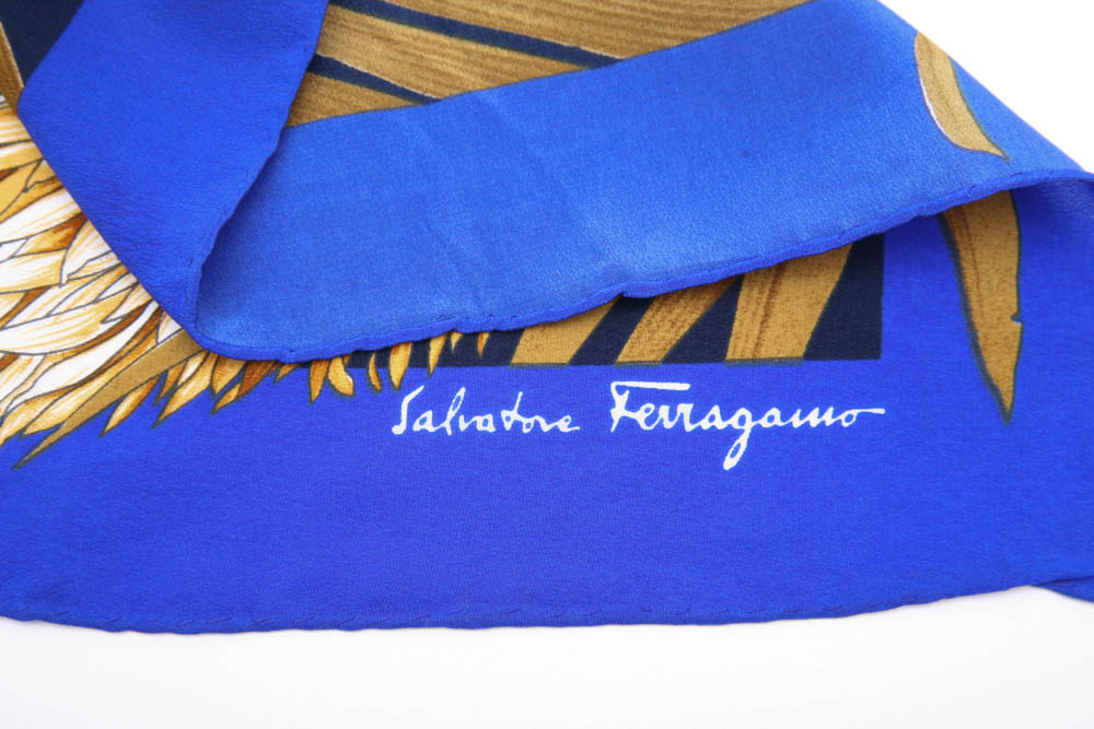 Pair of Vintage Ferragamo Silk Scarves