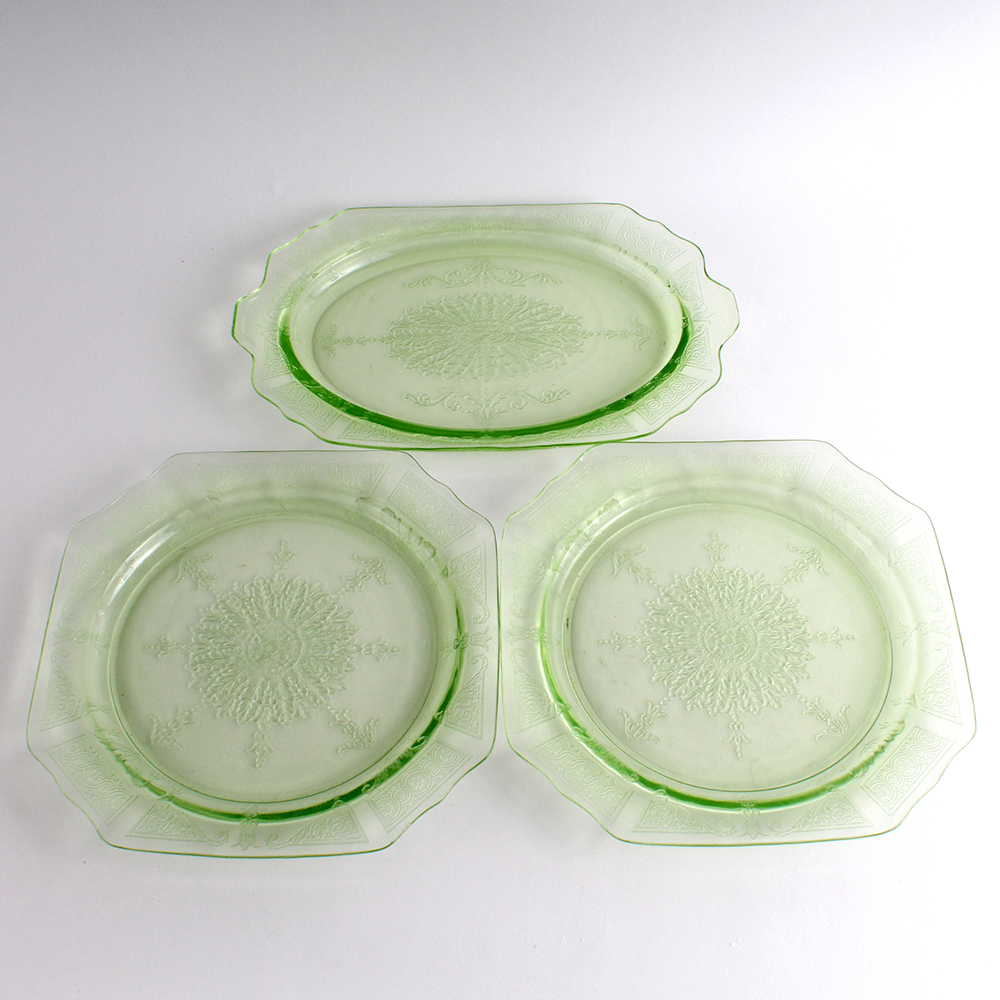 Princess Green Depression Glassware