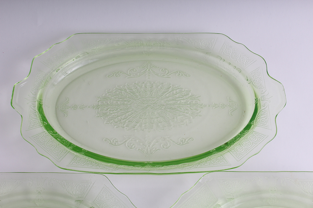 Princess Green Depression Glassware