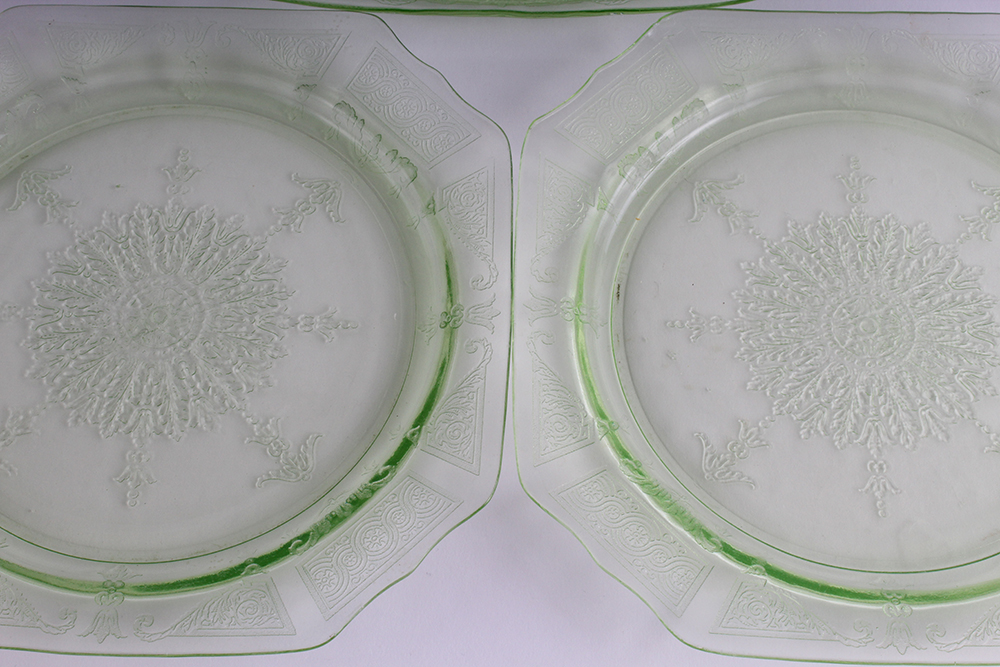 Princess Green Depression Glassware