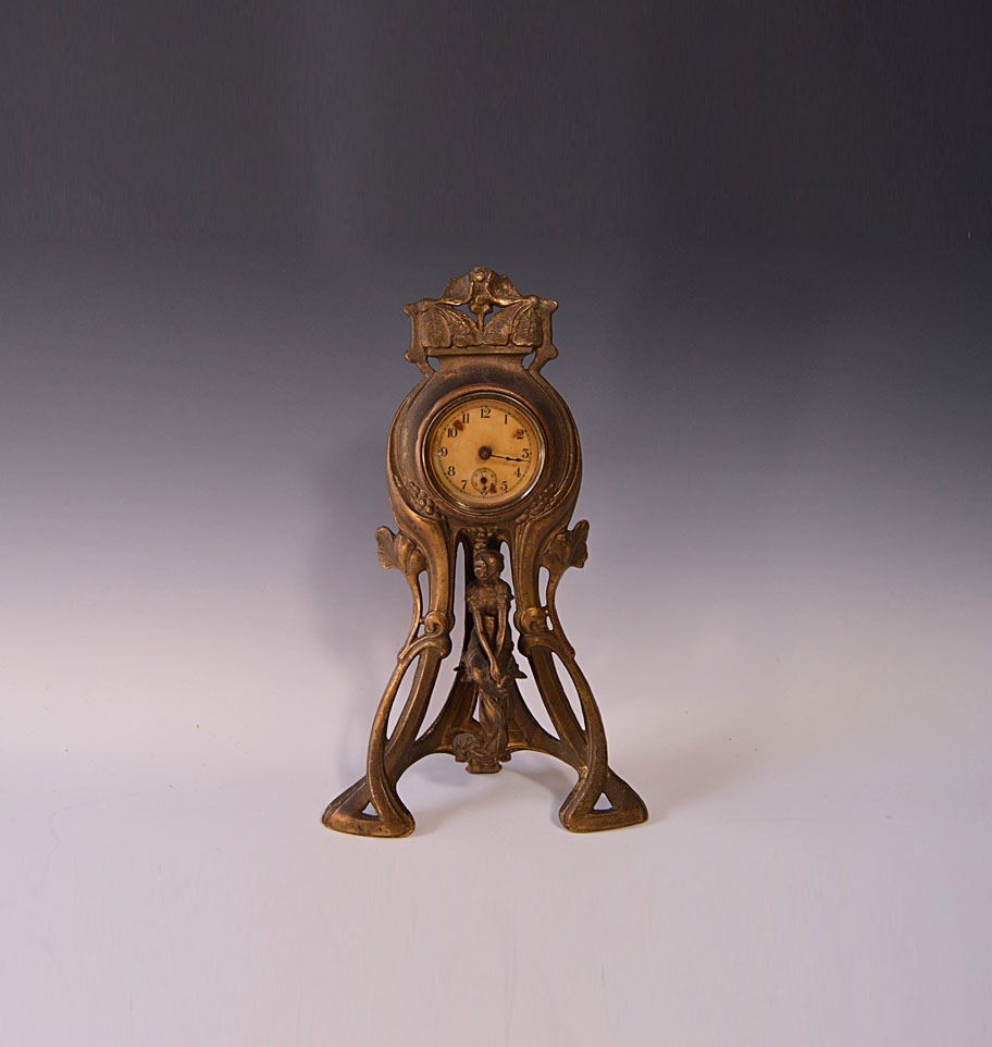 1892 Art Nouveau Figural Clock