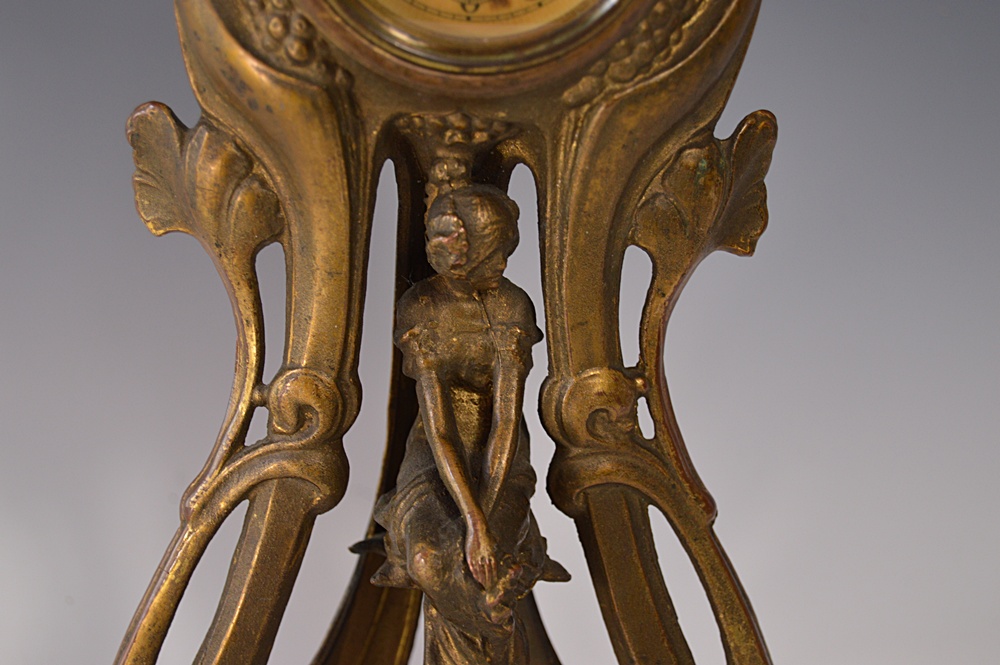1892 Art Nouveau Figural Clock