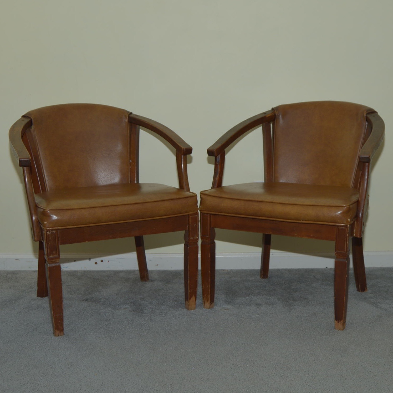 Pair of Vintage Vinyl Chairs