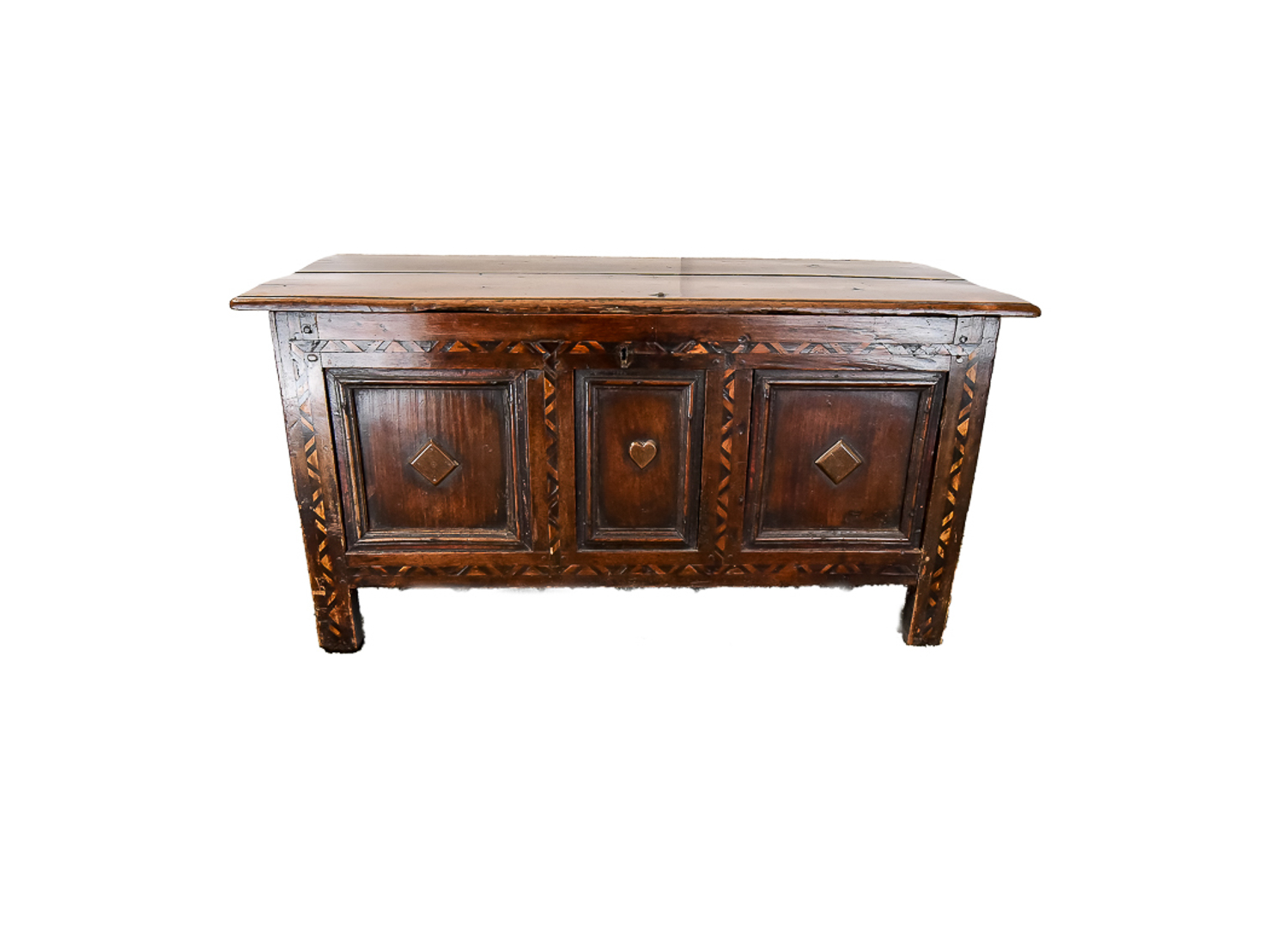 Early 18th C. English Oak Coffer