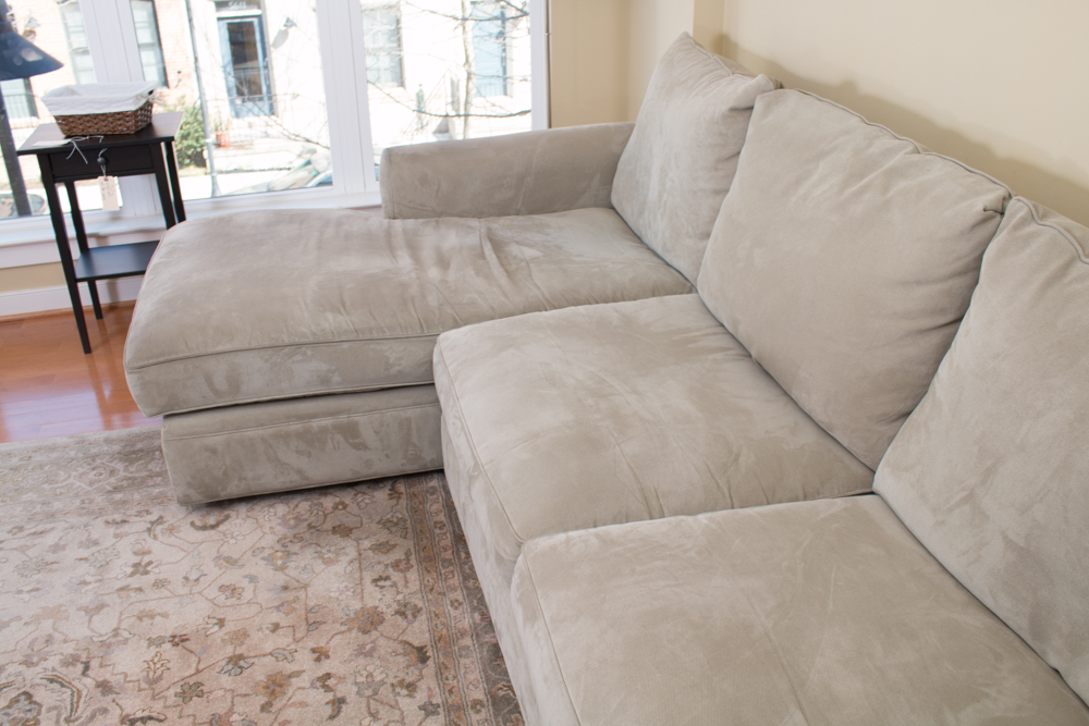 Doss Sage Green Fabric Sectional with Chaise