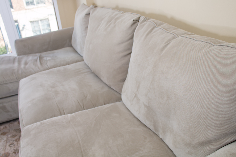 Doss Sage Green Fabric Sectional with Chaise