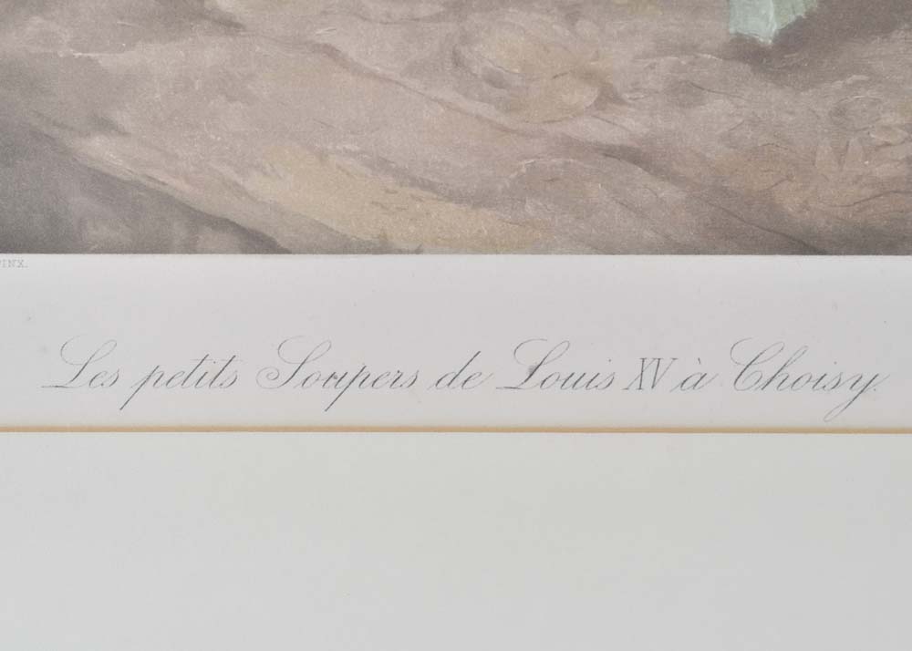 Framed Giclee of The Favorite Party of Louis XV. at Choisy