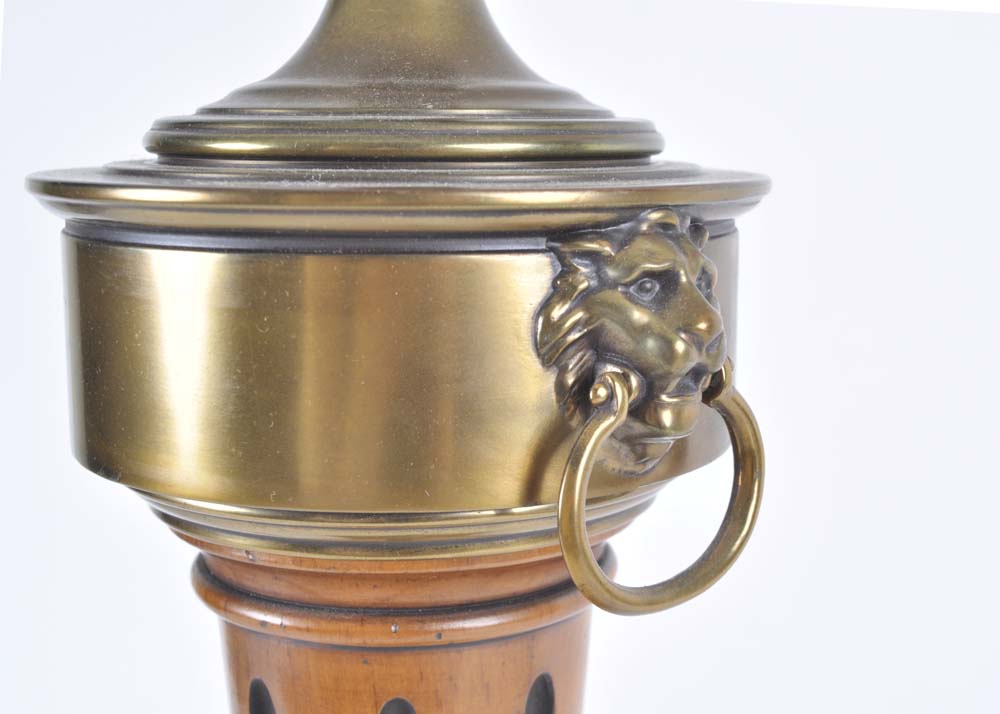 Vintage Lamp with Lion Head Details