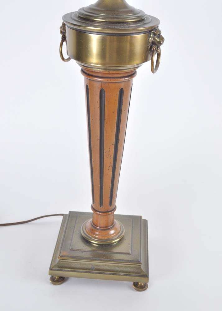 Vintage Lamp with Lion Head Details