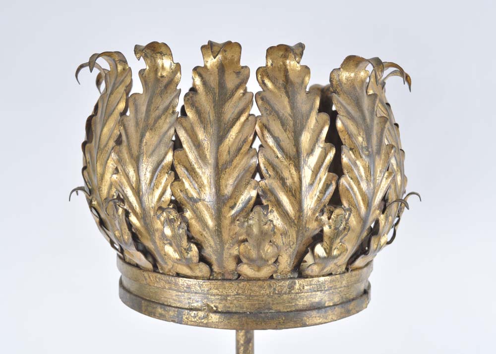 Gilt Colored Metal Plant Stand