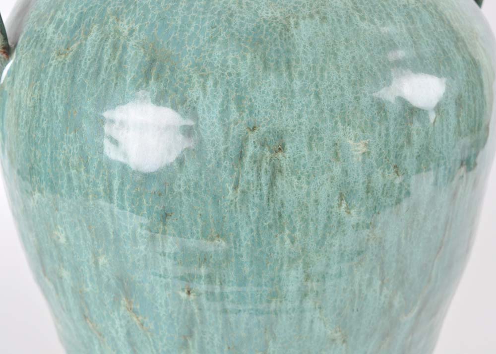 Large Turquoise Decorative Urn