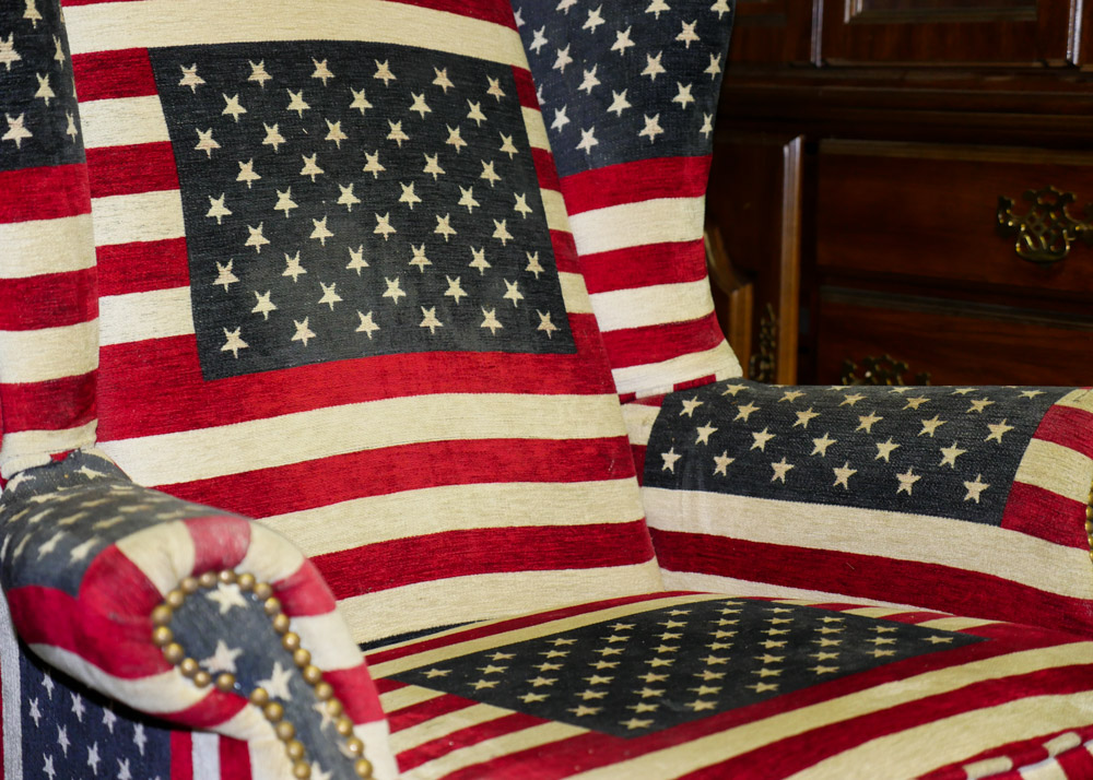 American Flag Wingback Armchair
