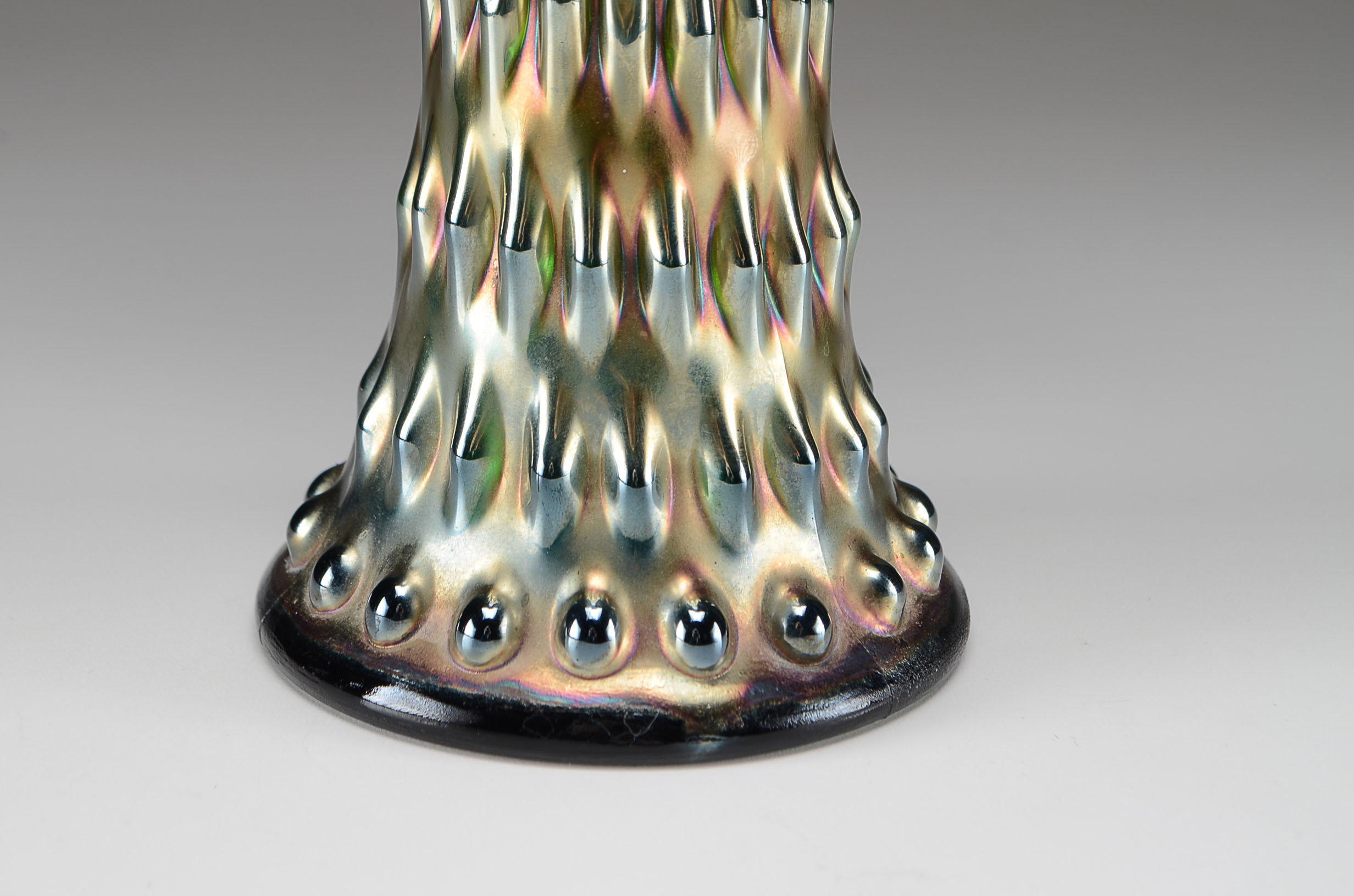 Fenton Rustic  Carnival Glass Vase