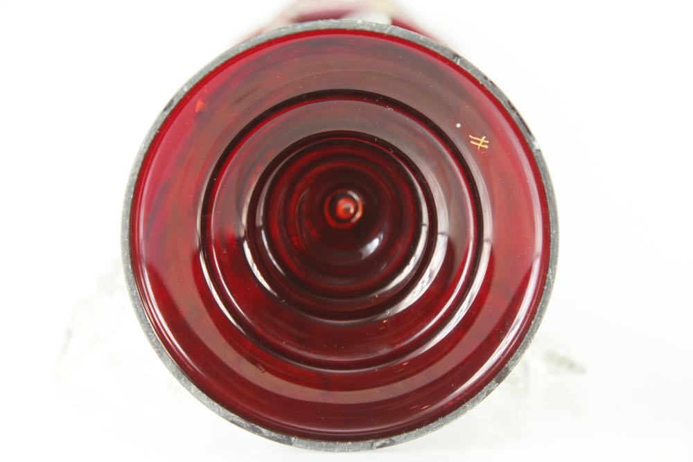 Red Bohemian Glass Victorian Lustres
