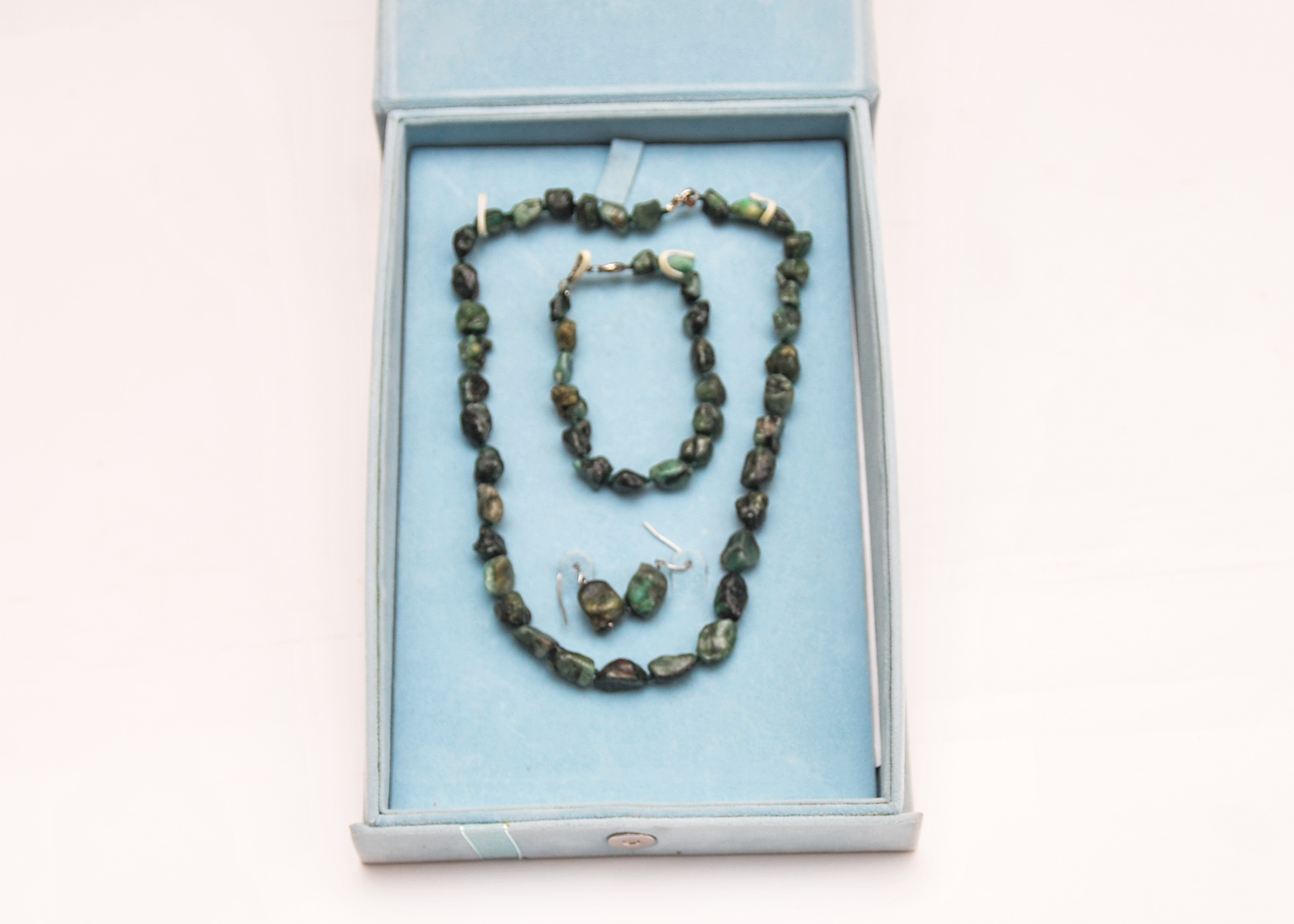 Stauer Raw Emerald Jewelry Set
