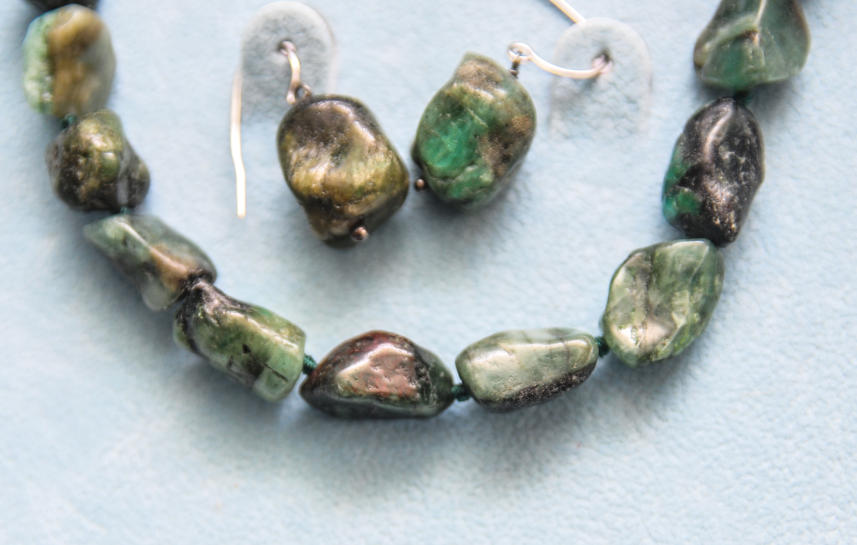 Stauer Raw Emerald Jewelry Set