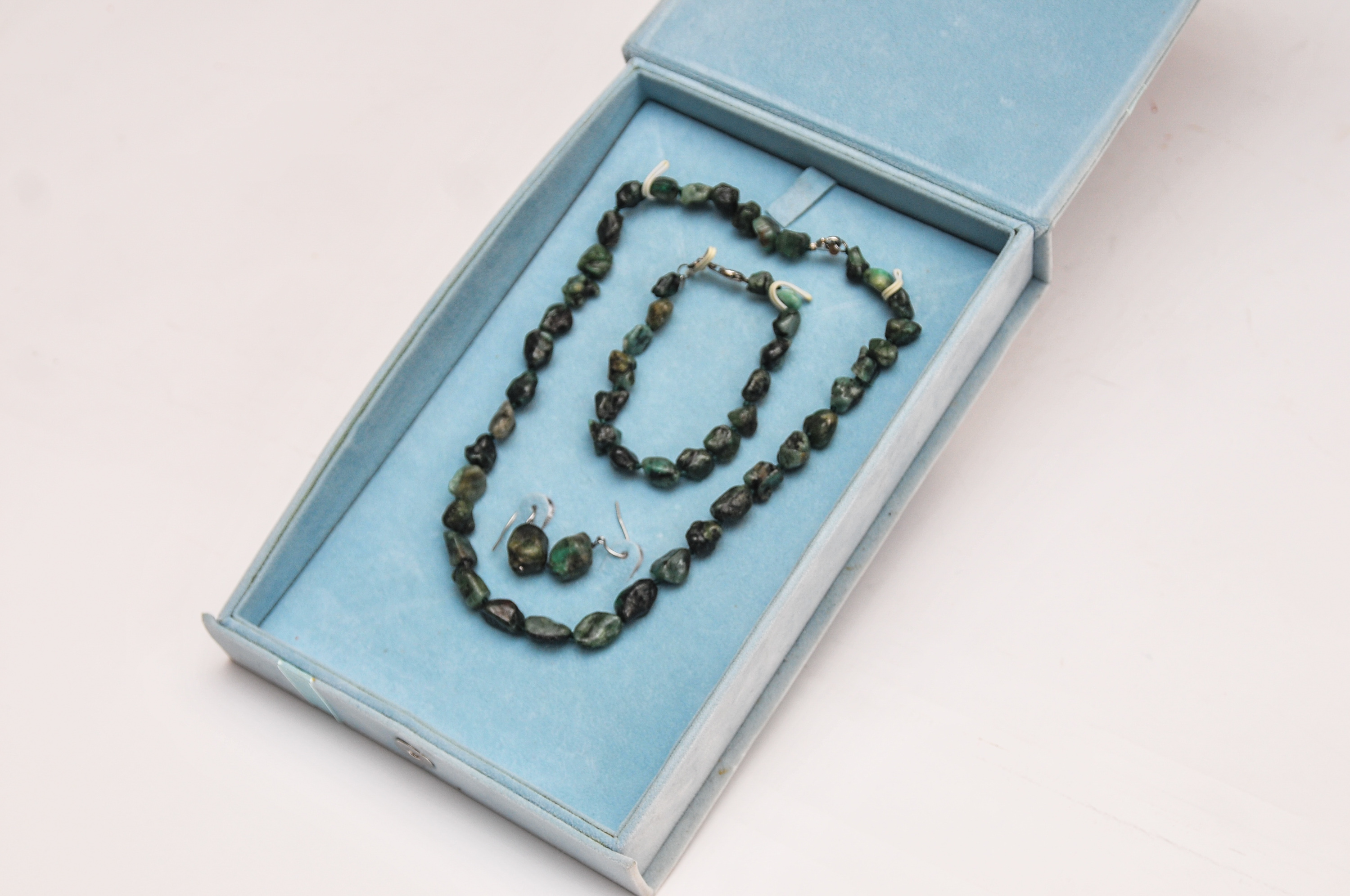 Stauer Raw Emerald Jewelry Set