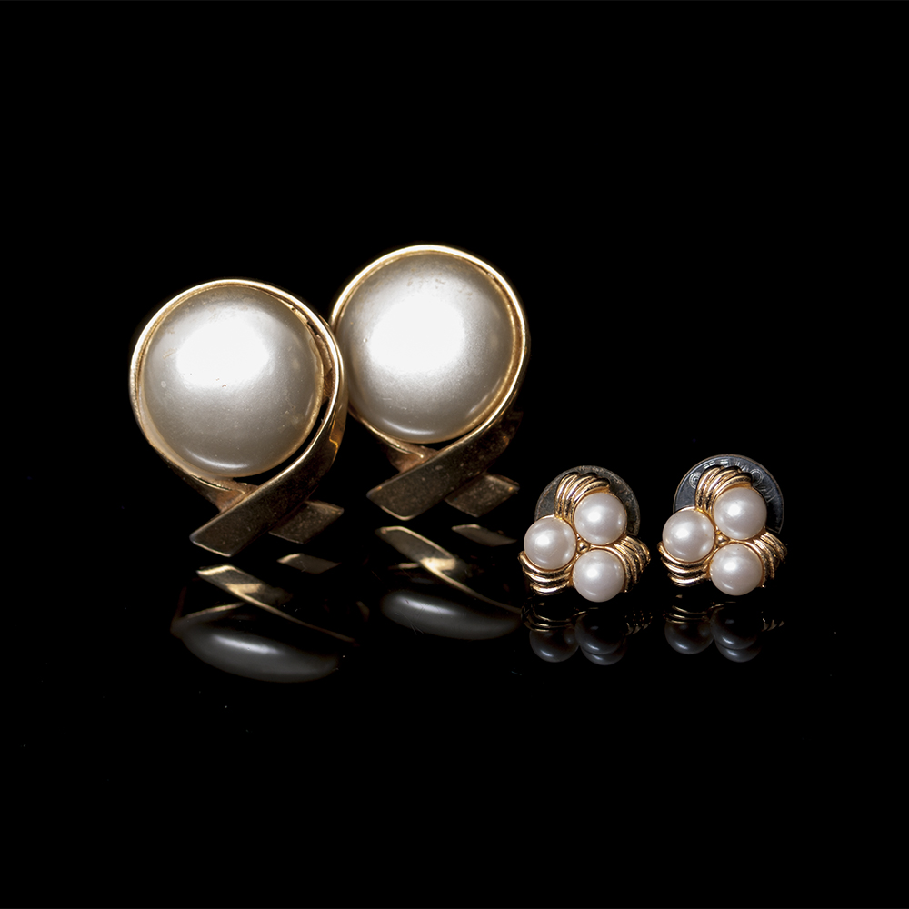 Gold and Pearl Costume Earring Collection
