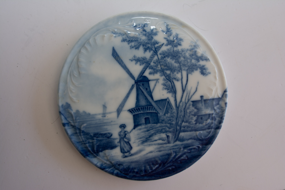 Assortment of Blue and White Kitchen Items