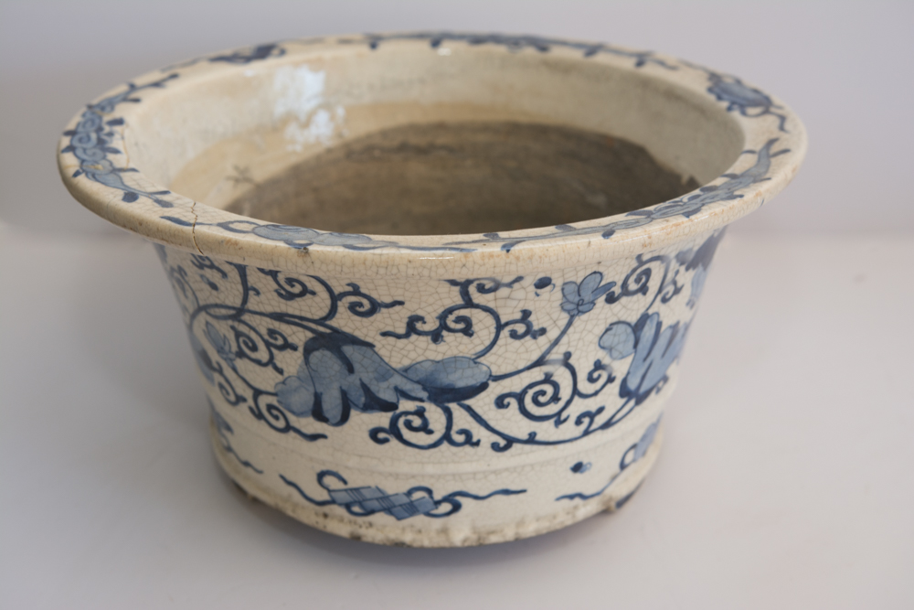 Assortment of Blue and White Kitchen Items