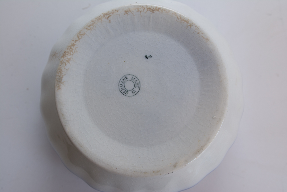 Assortment of Blue and White Kitchen Items