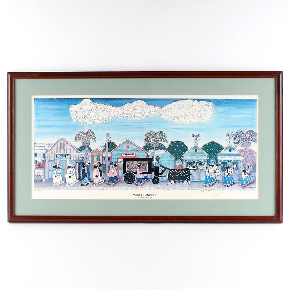 "Funeral No. 28" Offset Lithograph by Mario Sanchez