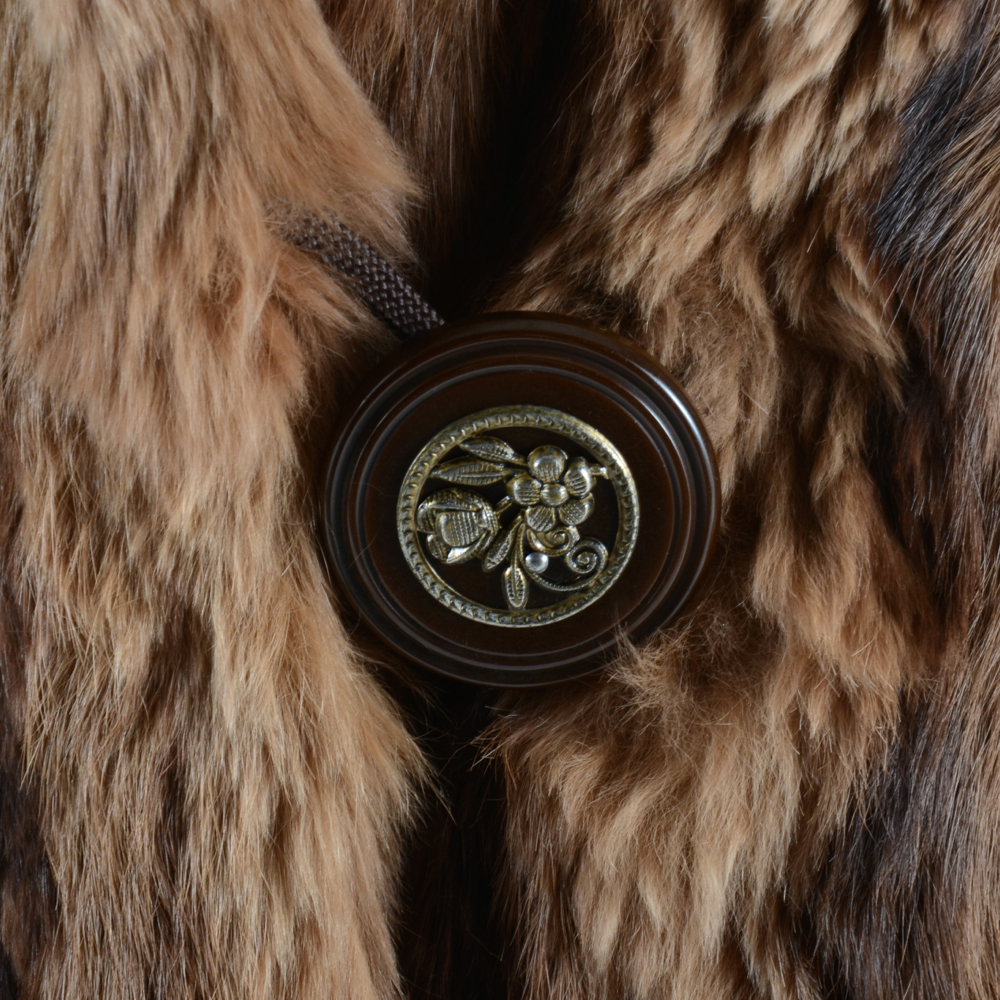 Early 1950s Dyed Squirrel Fur Coat